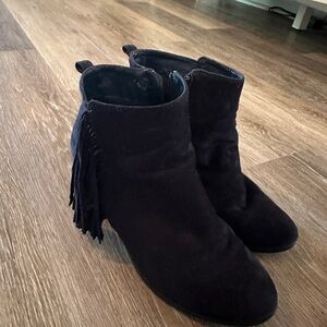 Cupid Dark Navy Blue Ankle Booties